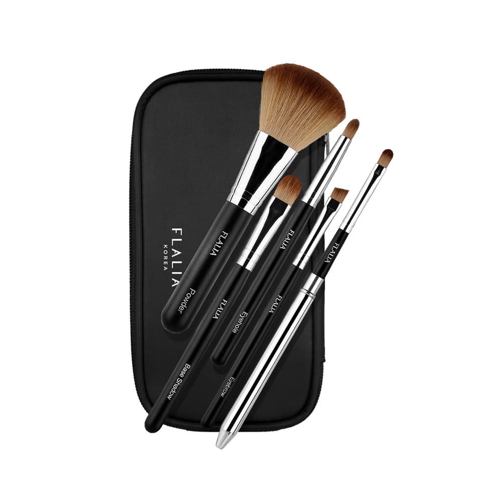 _FLALIA_ CLASSIC Makeup Brush Set SIMPLE 5 pieces